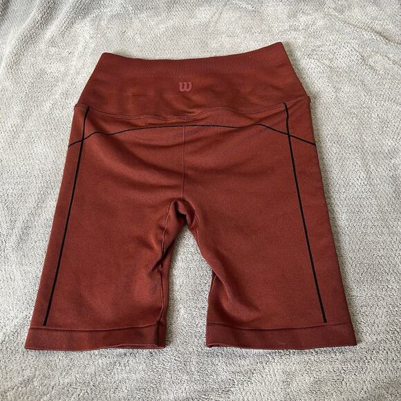 Wilson Athletic Shorts Long Running, Tennis, Active Orange Size Small - Picture 3 of 6
